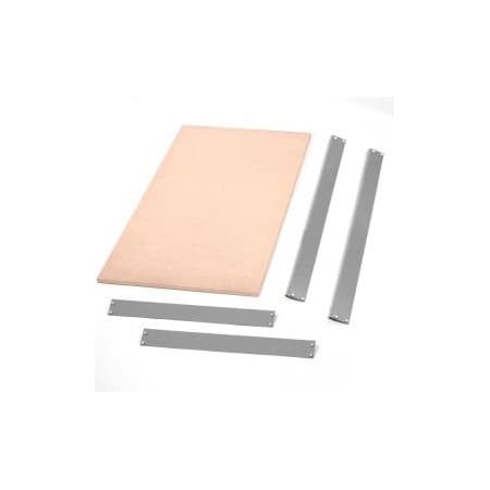 Global Equipment Bulk Rack Shelf Wood Deck 36"W x 18"D - Gray 716405